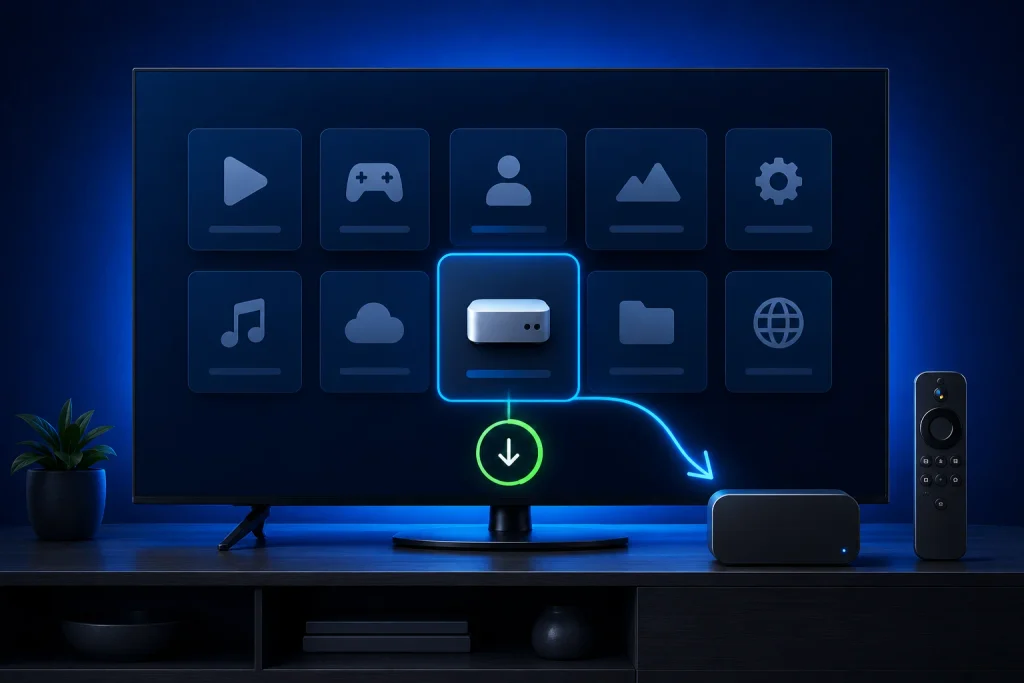 Installing an STB emulator app on an Android TV device