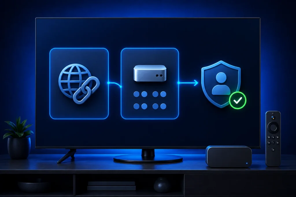 Portal URL and emulated MAC configuration for an Android TV profile